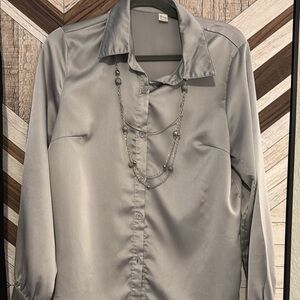 Elegant Gray Women's Top